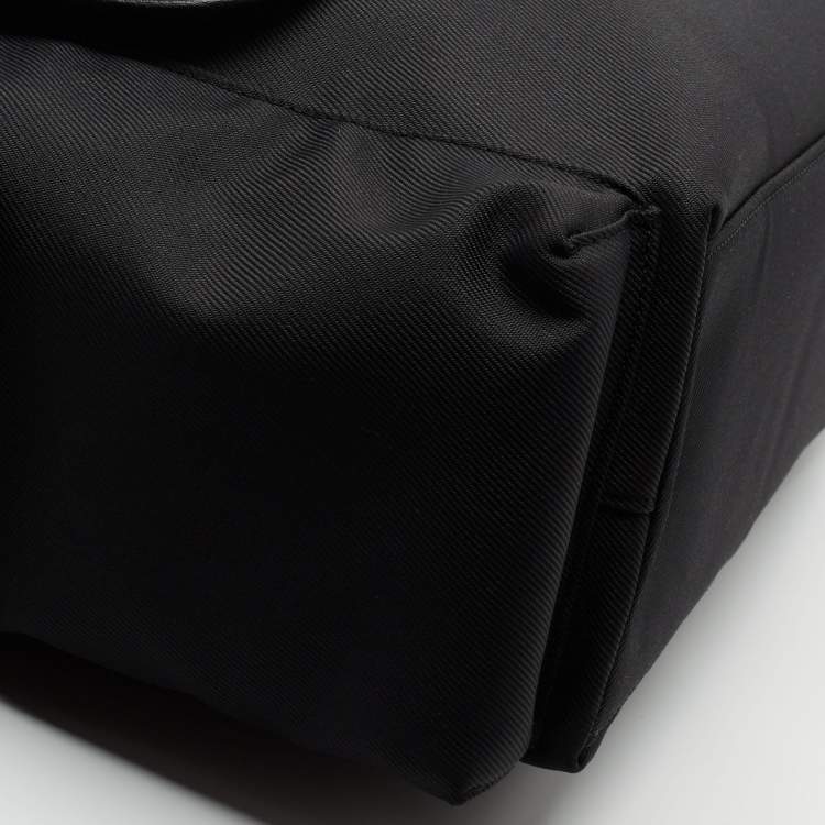 Pre Owned Coach Black Canvas And Leather Messenger Bag