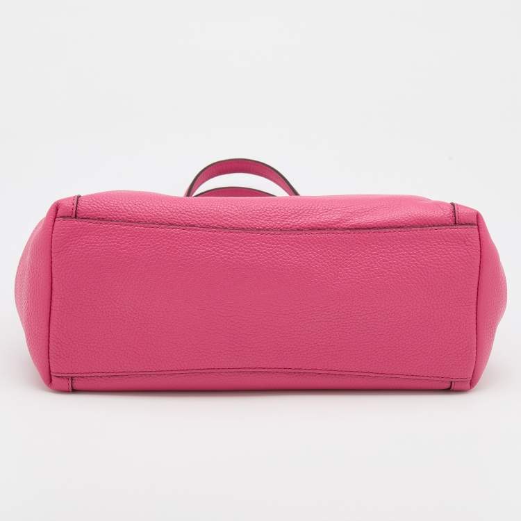 Pre Owned Coach Dahlia Leather Edie Shoulder Bag