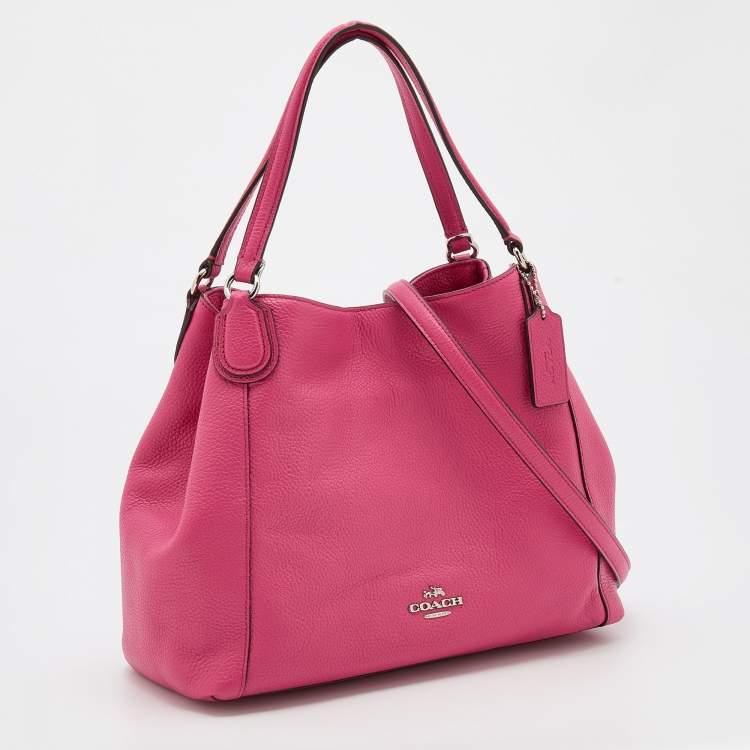 Pre Owned Coach Dahlia Leather Edie Shoulder Bag