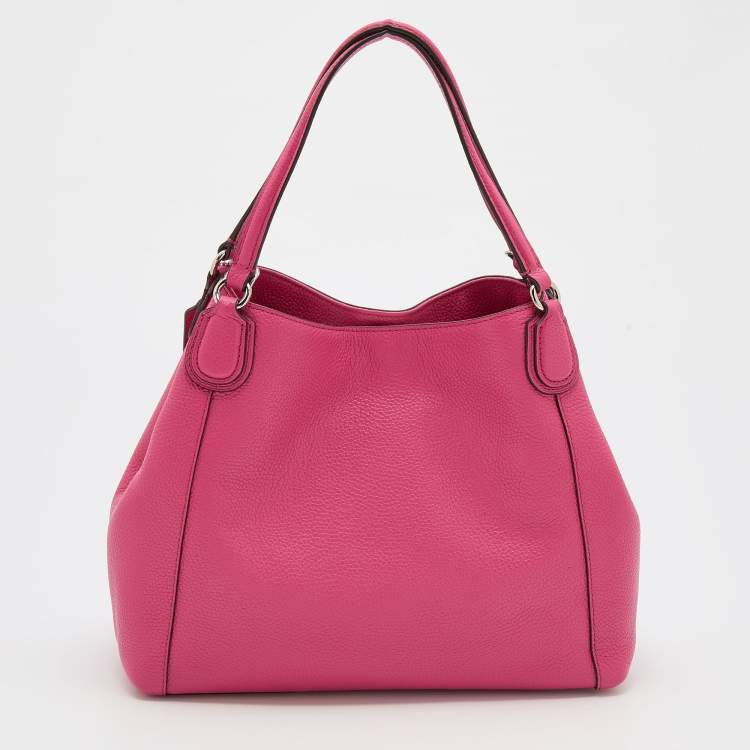 Pre Owned Coach Dahlia Leather Edie Shoulder Bag