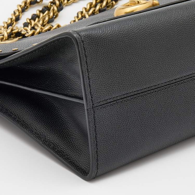 Pre Owned Coach Black Leather Studded Parker Flap Shoulder Bag