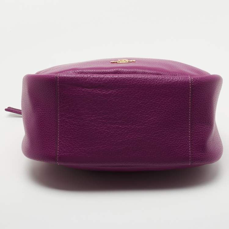 Pre Owned Coach Magenta Leather Jules Hobo