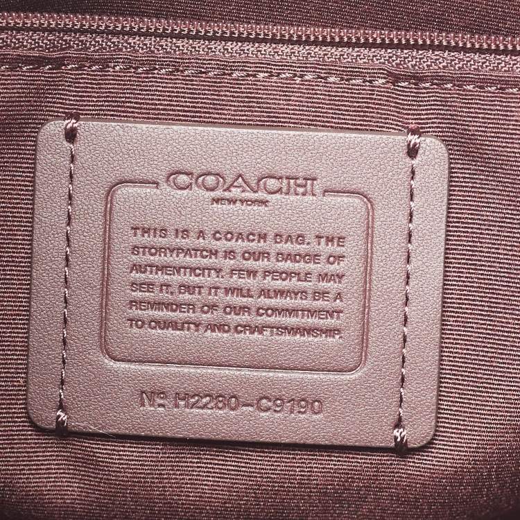 Pre Owned Coach Magenta Leather Jules Hobo