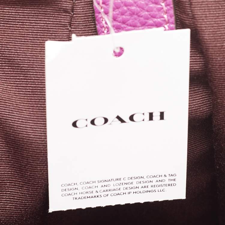 Pre Owned Coach Magenta Leather Jules Hobo
