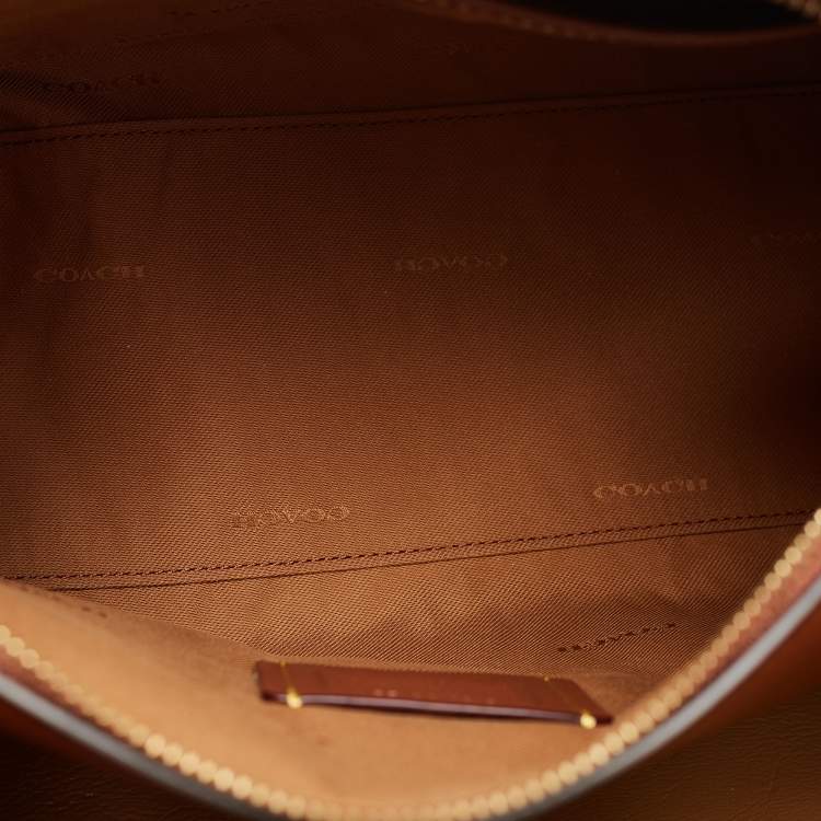 Pre Owned Coach Tri Color Leather Hadley Hobo