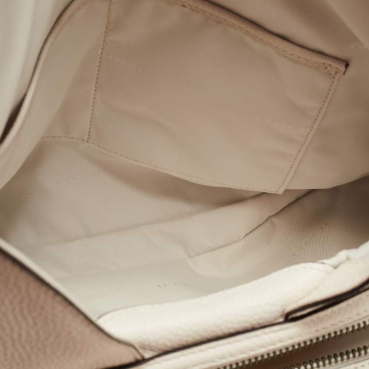 Pre Owned Coach Off White Leather Bandana Rivets Edie 31 Shoulder Bag  