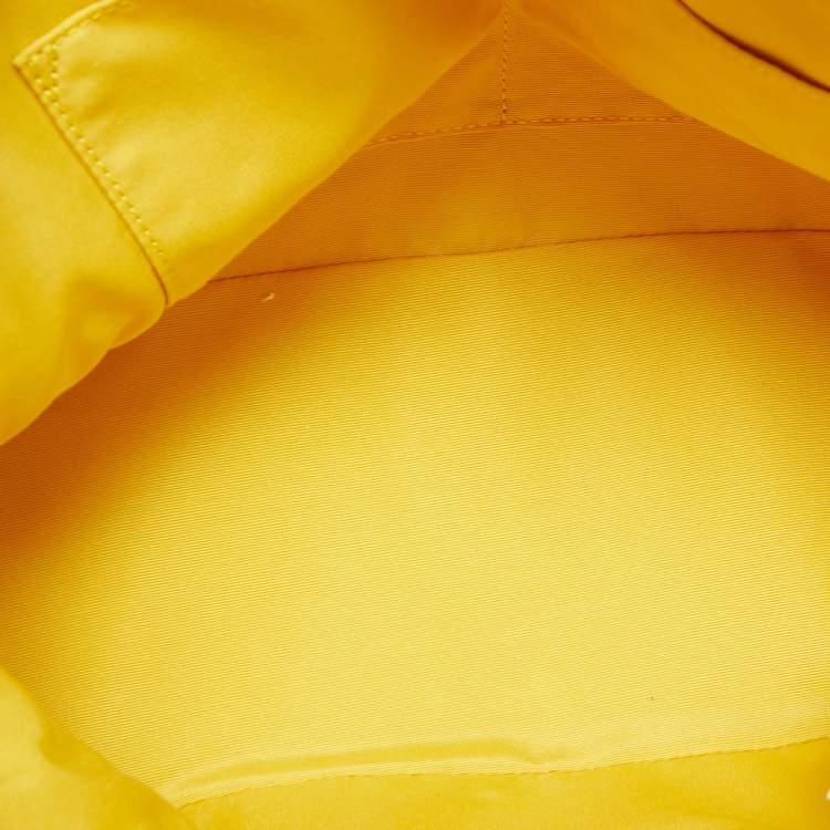مملوكة مسبقًا Coach Yellow/White Leather Medium Cora Dome Satchel