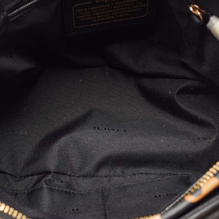 مملوكة مسبقًا Coach Brown/Black Leopard Print Leather Prince Street Satchel