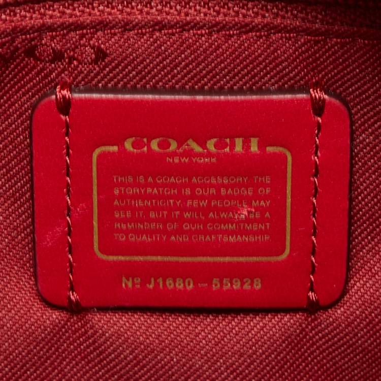 Pre Owned Coach Red Leather Swagger 20 Tote