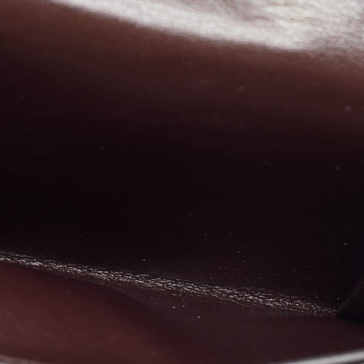 Pre Owned Coach Burgundy Leather Tabby Compact Wallet 