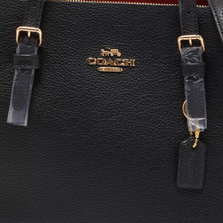 Pre Owned Coach Black Leather Mollie 25 Tote