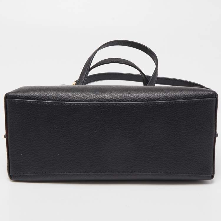 Pre Owned Coach Black Leather Mollie 25 Tote