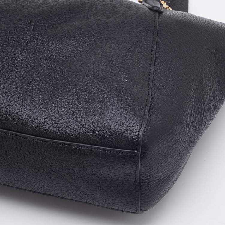 مملوكة مسبقًا Coach Black Leather Small Kelsey Satchel