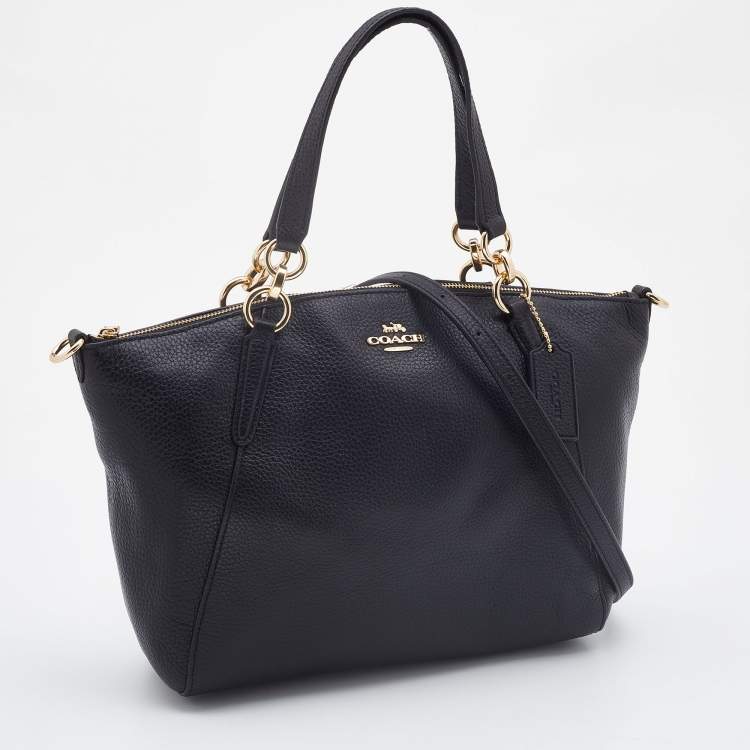 مملوكة مسبقًا Coach Black Leather Small Kelsey Satchel