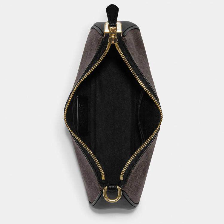Pre Owned Coach Brown Canvas and Leather Teri Shoulder Bag