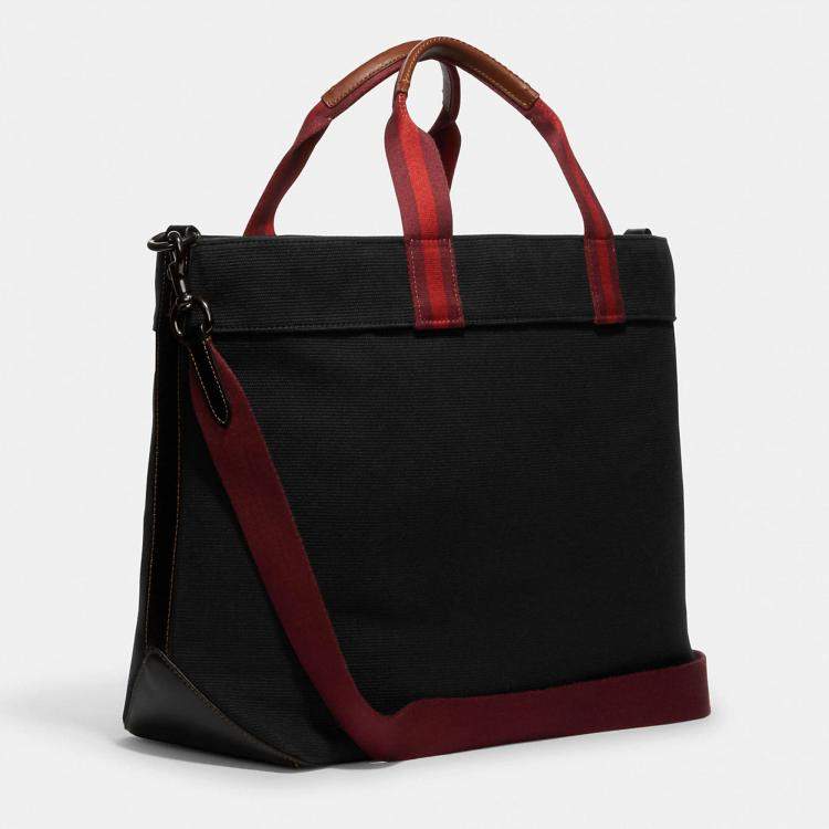 Coach black clearance and red tote