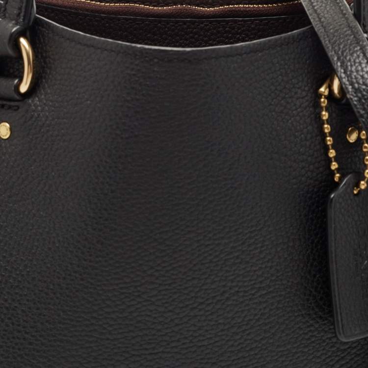 Pre Owned Coach Black Leather Tyler Carryall Tote