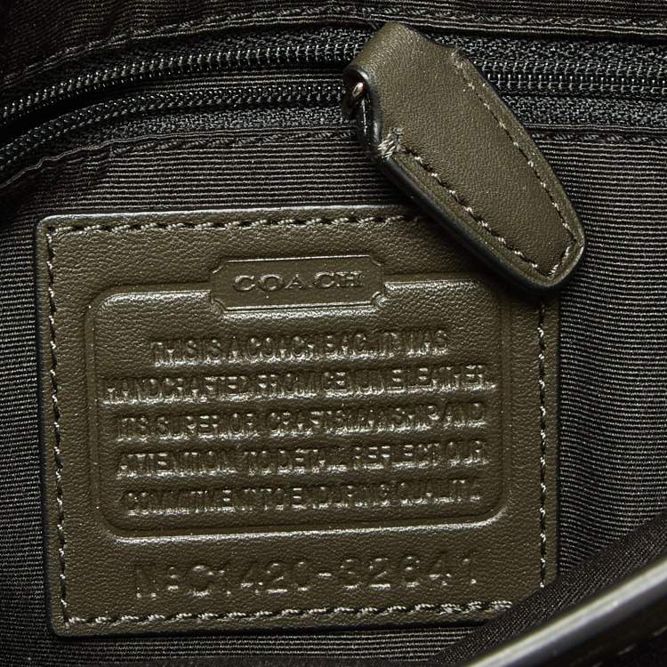 Pre Owned Coach Grey Python Embossed Leather Flap Clutch
