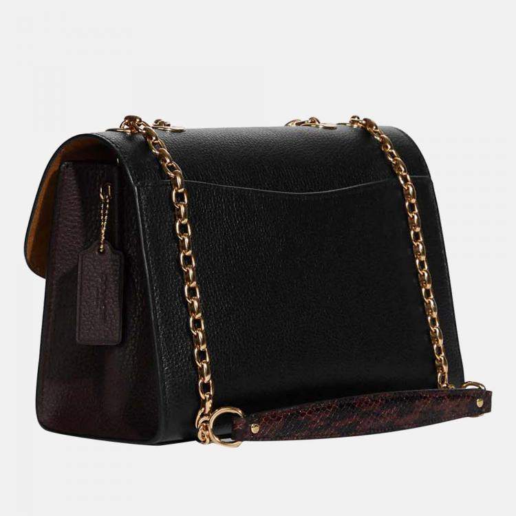 Pre Owned Coach Black - Leather - Crossbody Shoulder Bag