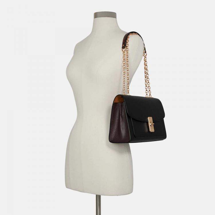 Pre Owned Coach Black - Leather - Crossbody Shoulder Bag
