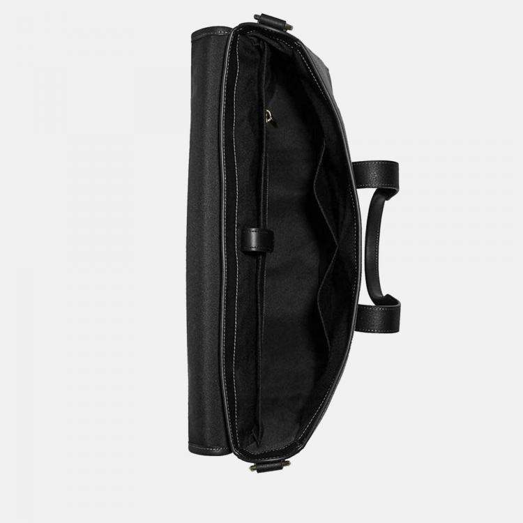 Pre Owned Coach Black - Leather - Portfolio Brief Bag