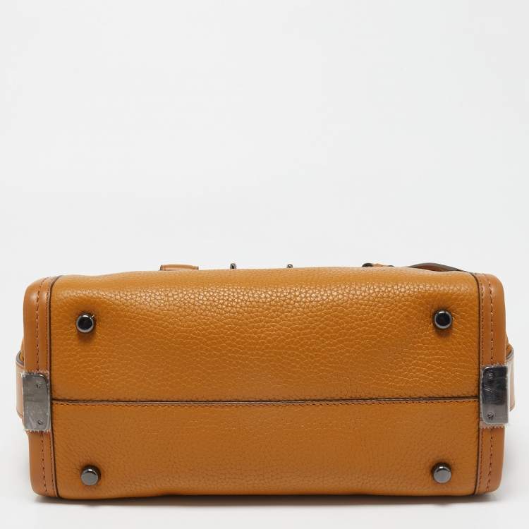 Pre Owned Coach Tan Leather and Suede Swagger 27 Carryall Satchel