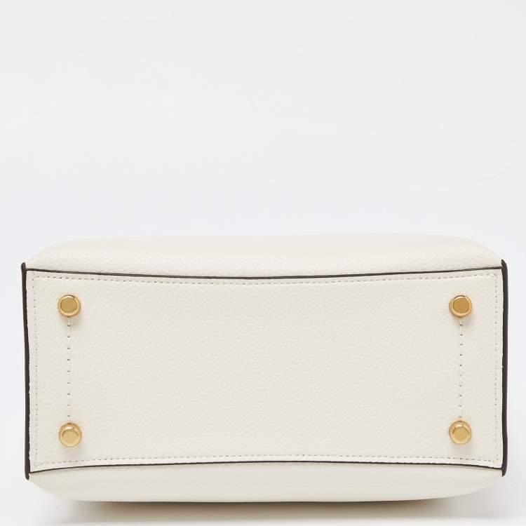 Pre Owned Coach Off White/Beige Leather Willow Tote