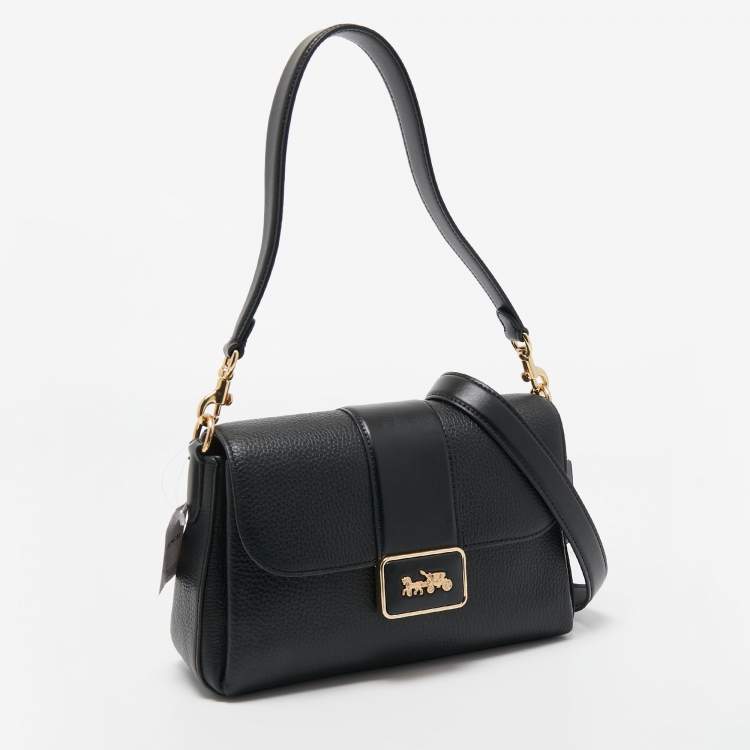Pre Owned Coach Black Leather Grace Shoulder Bag
