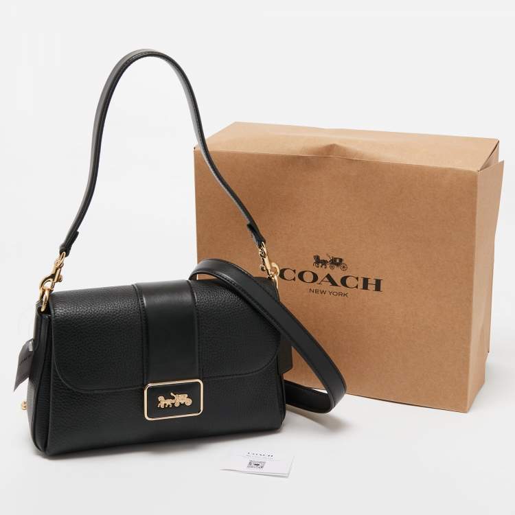 Pre Owned Coach Black Leather Grace Shoulder Bag