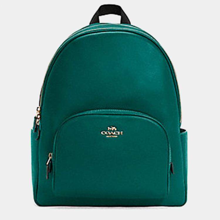 Campus leather backpack Coach Green in Leather - 41890904