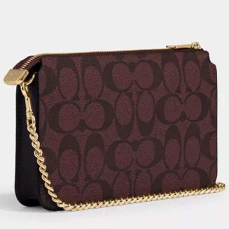 Buy Coach Signature Canvas Poppy Crossbody Bag with Card Case | Brown Color  Women | AJIO LUXE