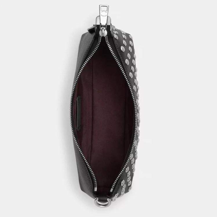 Pre Owned Coach Black Leather Charlotte Shoulder Bag