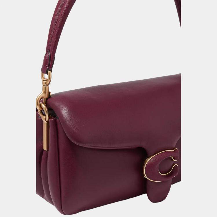 Pre Owned Coach Purple nappa leather Shoulder Bag