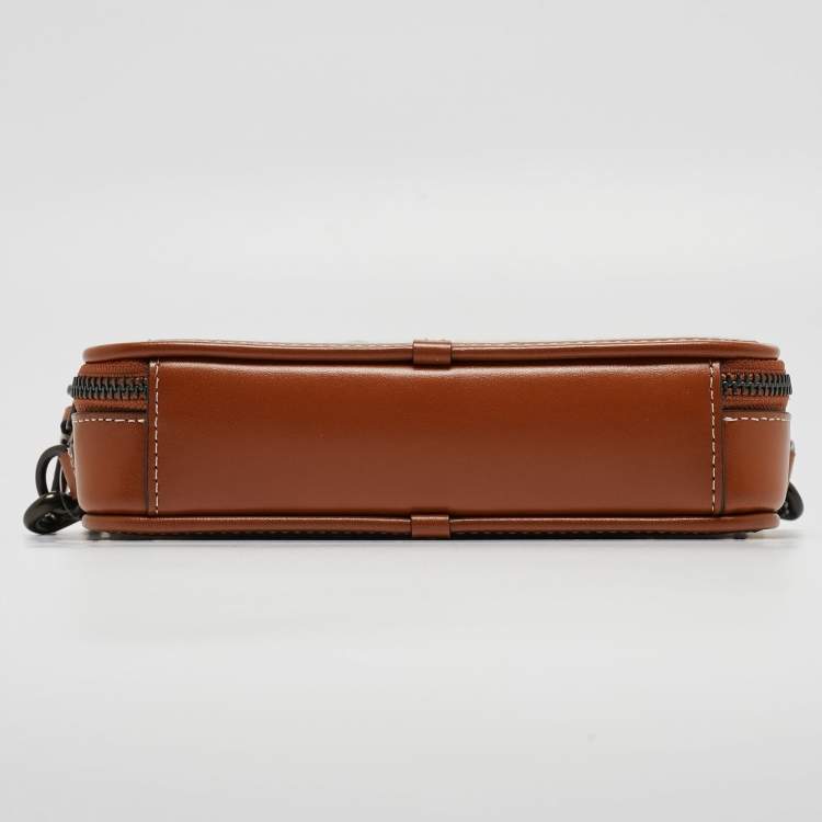 Pre Owned Coach Brown Signature Canvas and Leather Charter Bag
