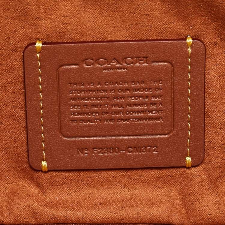Pre Owned Coach Brown Signature Canvas and Leather Charter Bag