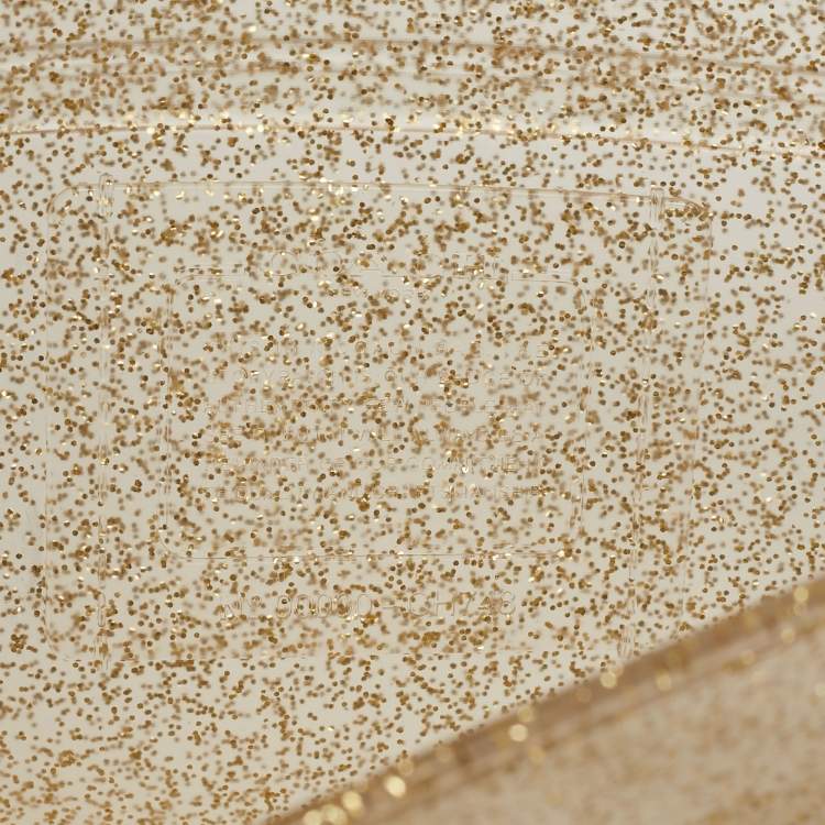Pre Owned Coach Gold Glitter Jelly Tabby Shoulder Bag