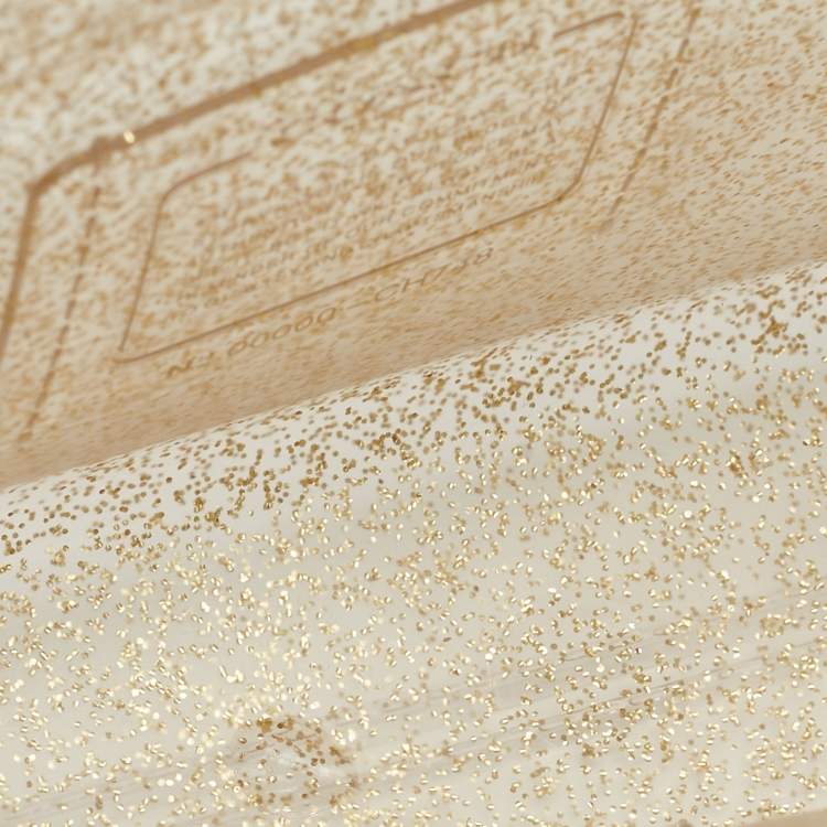 Pre Owned Coach Gold Glitter Jelly Tabby Shoulder Bag
