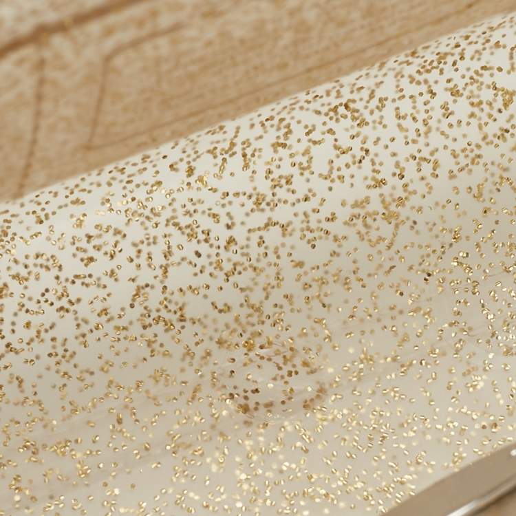 Pre Owned Coach Gold Glitter Jelly Tabby Shoulder Bag