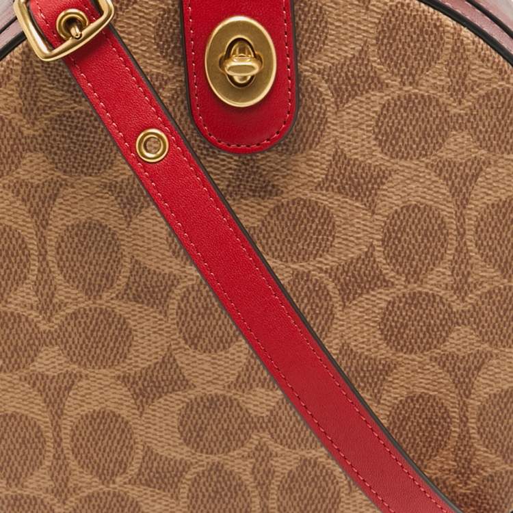Pre Owned Coach Multicolor Signature Coated Canvas and Lunar New Year Circle Bag