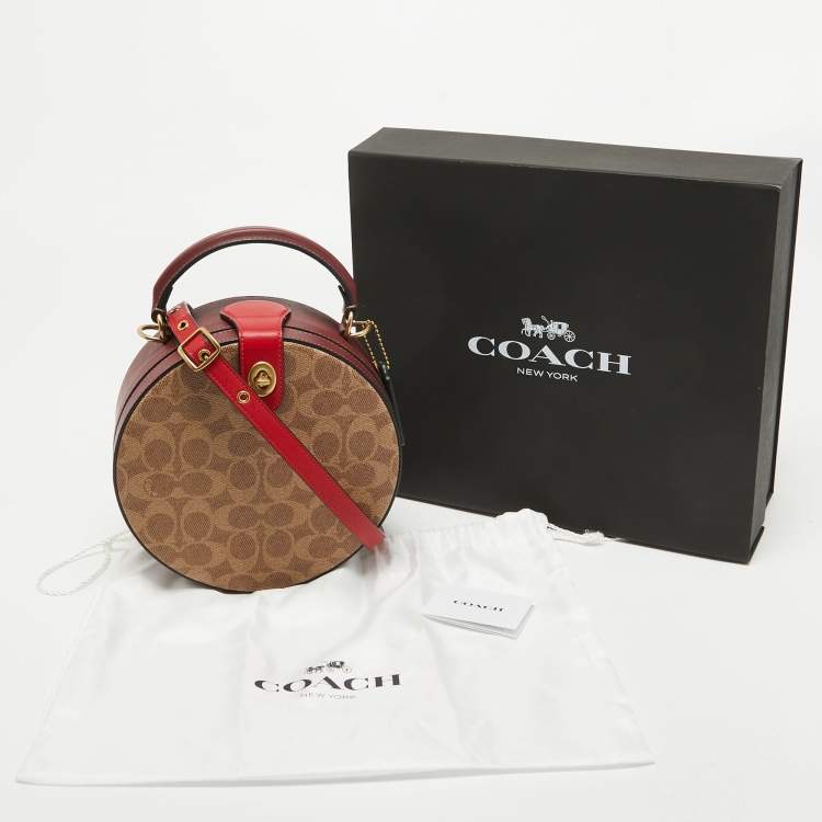 Pre Owned Coach Multicolor Signature Coated Canvas and Lunar New Year Circle Bag