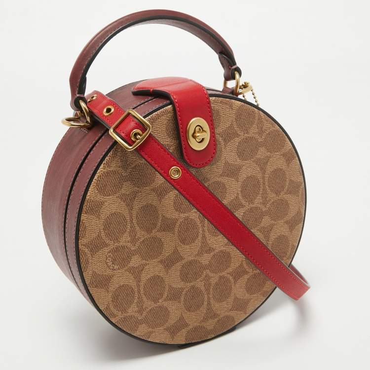 Pre Owned Coach Multicolor Signature Coated Canvas and Lunar New Year Circle Bag