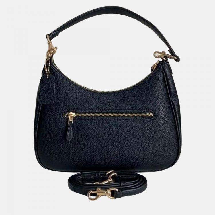 Pre Owned Coach Black leather Coach Teri Hobo Shoulder Bag