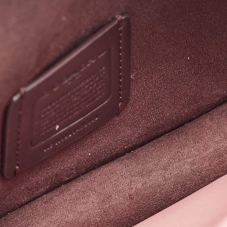 Pre Owned Coach Tricolor Leather Tabby Chain Clutch