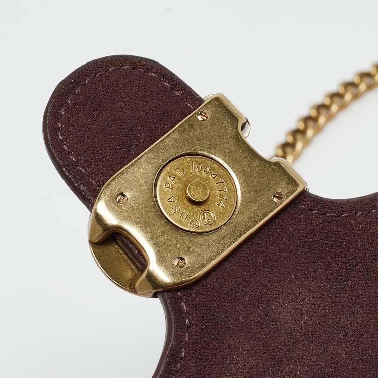 Pre Owned Coach Tricolor Leather Tabby Chain Clutch