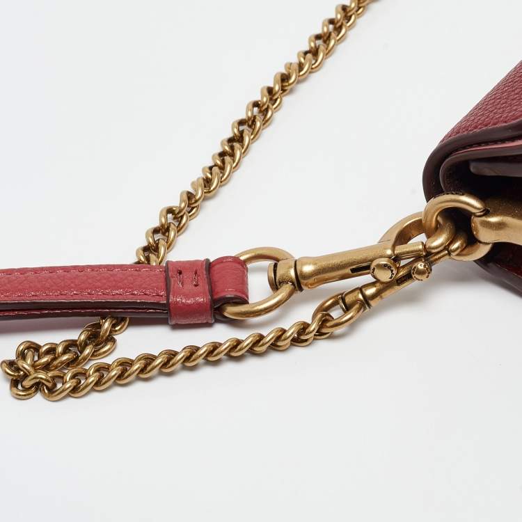 Pre Owned Coach Tricolor Leather Tabby Chain Clutch