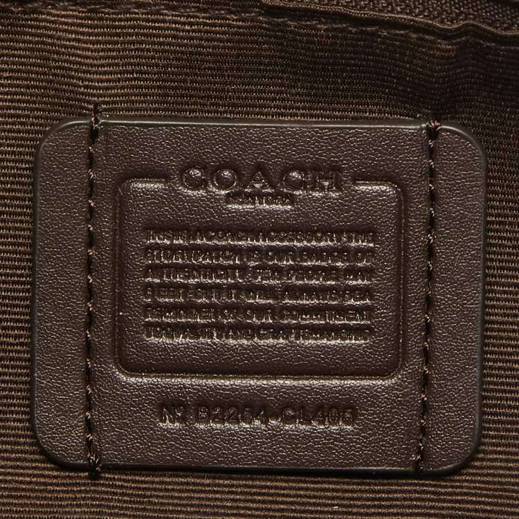 Pre Owned Coach Brown Signature Coated Canvas Charlotte Shoulder Bag
