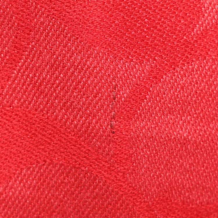 Pre Owned Coach Red Signature Print Wool Blend Scarf 