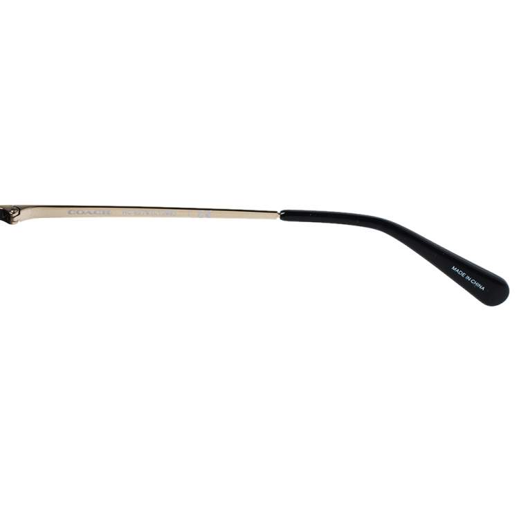 Pre Owned Coach Gold Tone & Black/ Grey Gradient HC8276 Cat Eye Sunglasses