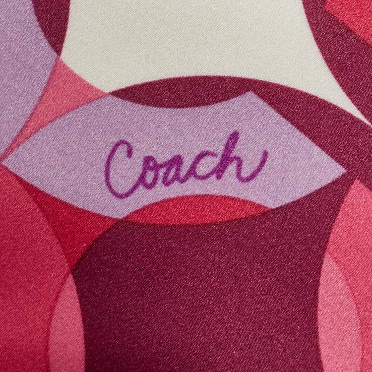 Pre Owned Coach Multicolor Satin Printed Laptop Sleeve