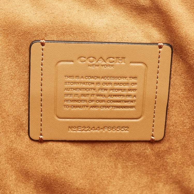 Pre Owned Coach Black Signature Coated Canvas and Leather Laptop Sleeve